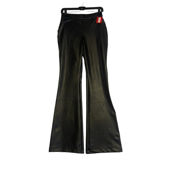 SPANX Pants - Women’s SPANX‎ Black Faux Leather  Flare Pants *O0247